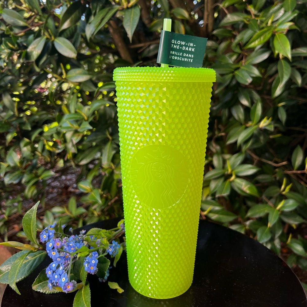 Starbucks Glow-in-the-Dark Studded Tumbler in Neon Green